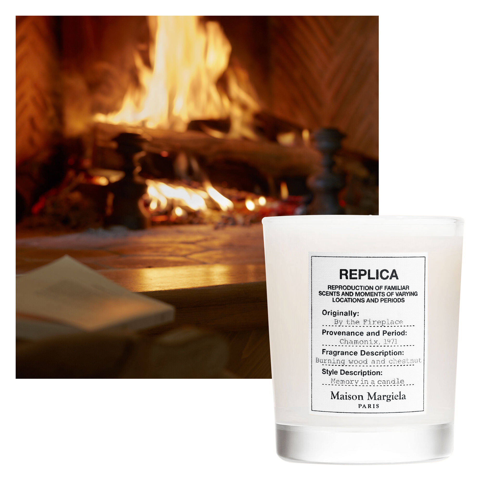 REPLICA By the Fireplace Scented Candle