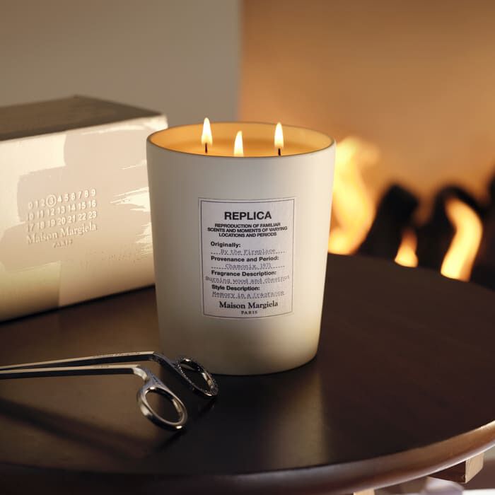 REPLICA By the Fireplace Ceramic Candle